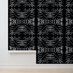 Abstraktes Schwarz-Weiß-Design Tapete