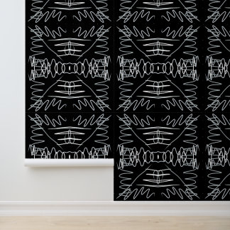 Abstraktes Schwarz-Weiß-Design Tapete