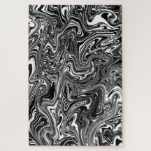 Abstraktes Schwarz-Weiß-Flüssig-Marmor-Muster