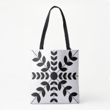 Abstraktes Schwarz-Weiß-Mandala-Blumenmuster