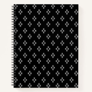 Abstraktes Schwarz/Weiß-Notebook Notizbuch