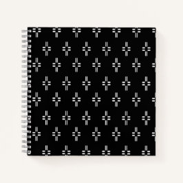 Abstraktes Schwarz/Weiß-Notebook Notizbuch