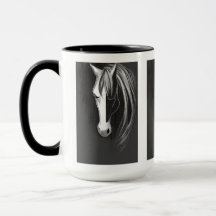 Abstraktes Schwarz-Weiß-Pferd