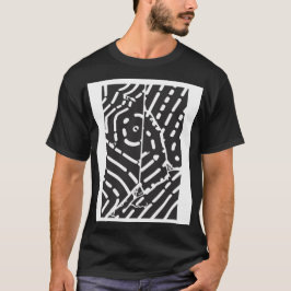 Abstraktes Schwarz-Weiß-T-Shirt T-Shirt