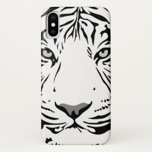 Abstraktes Schwarz-Weiß-Tiger-Gesicht Case-Mate iPhone Hülle