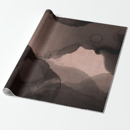Abstraktes Schwarzes Elfenbein, cremig gestrichene Geschenkpapier