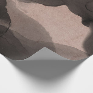 Abstraktes Schwarzes Elfenbein, cremig gestrichene Geschenkpapier