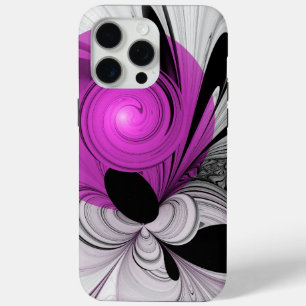 Abstraktes Schwarzes Grau mit Magenta Fraktal Kuns Case-Mate iPhone Hülle