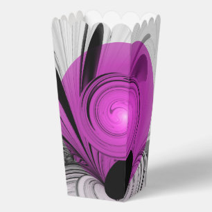 Abstraktes Schwarzes Grau mit Magenta Fraktal Kuns Geschenkschachtel
