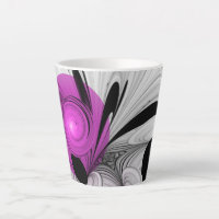 Abstraktes Schwarzes Grau mit Magenta Fraktal Kuns