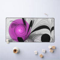 Abstraktes Schwarzes Grau mit Magenta Fraktal Kuns