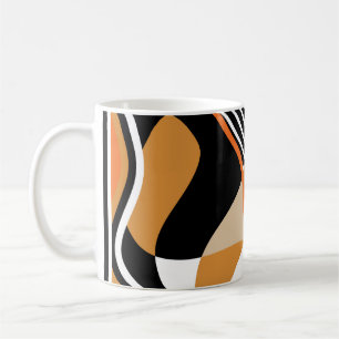 Abstraktes schwarzes Muster Kaffeetasse