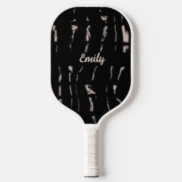 Abstraktes Schwarzes Skript Name Pickleball Paddle