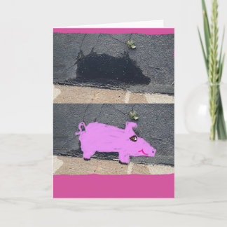 Abstraktes Schweinchen 🐷 Karte