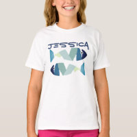 Abstraktes Schwimmen Blauer Fisch