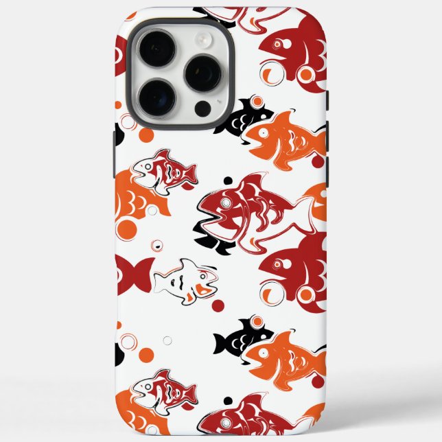 Abstraktes Schwimmmuster iPhone 16 Pro Max Hülle (Rückseite)