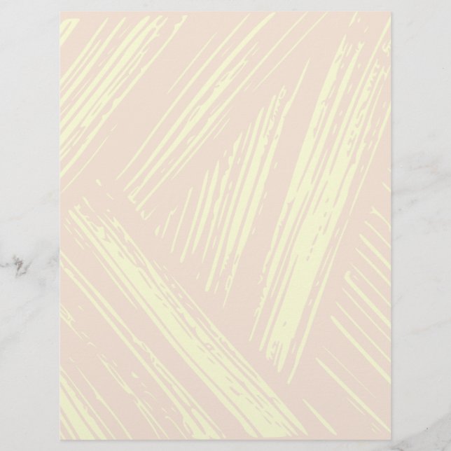Abstraktes Scrapbook-Papier aus Gelb und Pfirsich (Vorderseite)