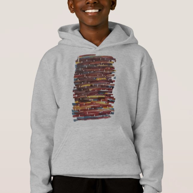 Abstraktes Sepia Hoodie (Vorderseite)