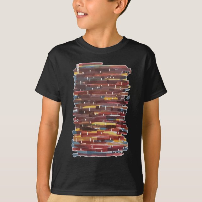 Abstraktes Sepia T-Shirt (Vorderseite)