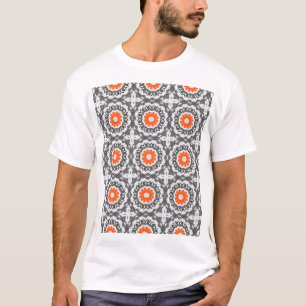 Abstraktes Silber: Geometrisches Nahtloses Design. T-Shirt