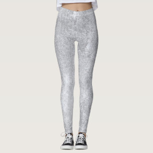 Abstraktes Silberpapier Leggings