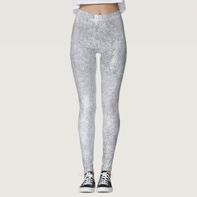Abstraktes Silberpapier Leggings (Vorderseite)