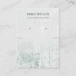Abstraktes Silver Rain Aqua Necklace Visitenkarte