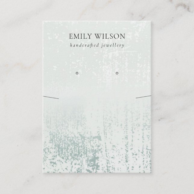 Abstraktes Silver Rain Aqua Necklace Visitenkarte (Vorderseite)