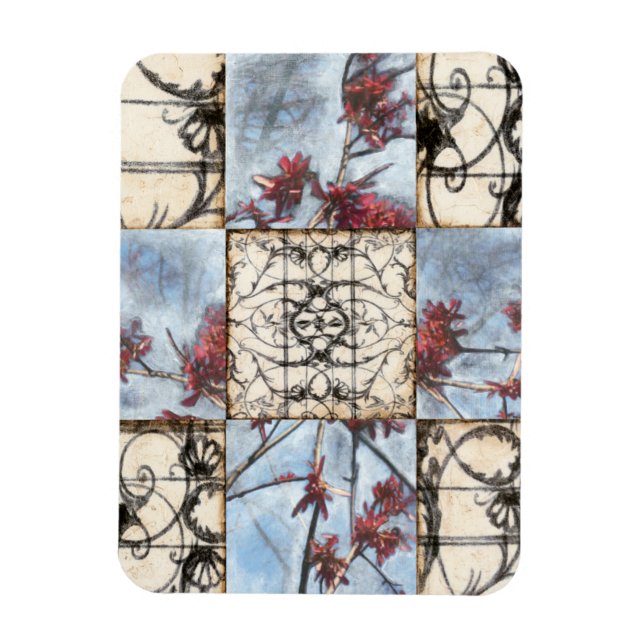 Abstraktes Skelettbild mit Paneelen Magnet (Vertikal)