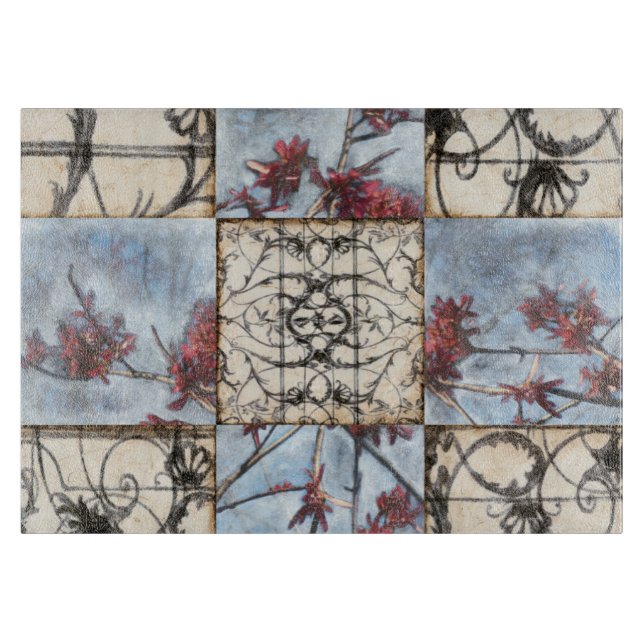 Abstraktes Skelettbild mit Paneelen Schneidebrett (Vorderseite)