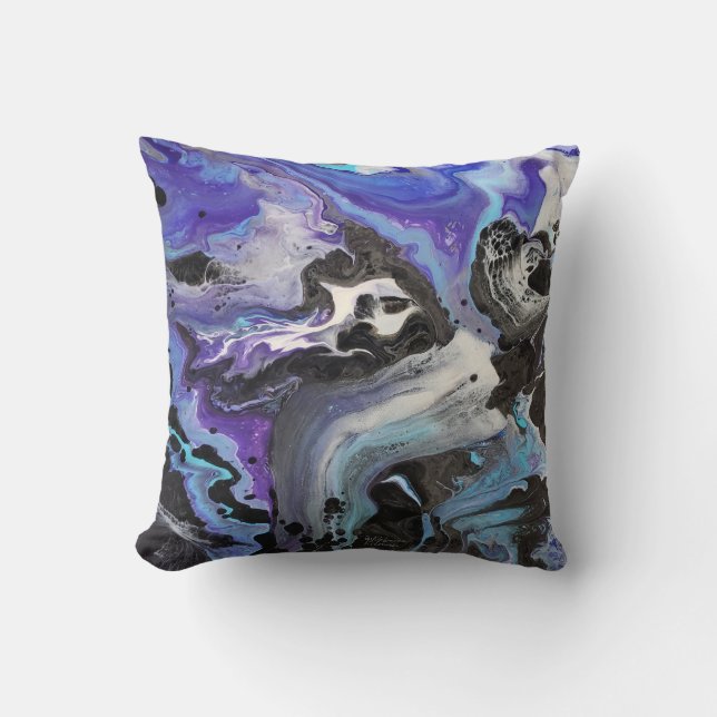 Abstraktes Skelettdesign zu Halloween oder zu jede Kissen (Vorderseite)