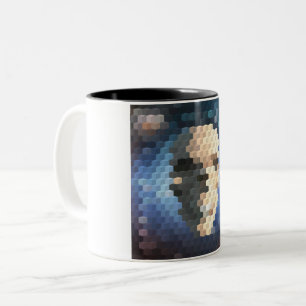 Abstraktes Skull Zweifarbige Tasse