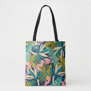 Abstraktes Sommermuster mit farbenfroher Trasse Tasche