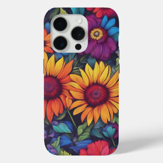 Abstraktes Sonnenblumen-Blumenmuster - iPhone 15 P Case-Mate iPhone Hülle