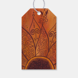 Abstraktes Sonnenblumenmuster Geschenkanhänger