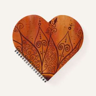 Abstraktes Sonnenblumenmuster Notizbuch