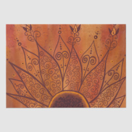 Abstraktes Sonnenblumenmuster Seidenpapier