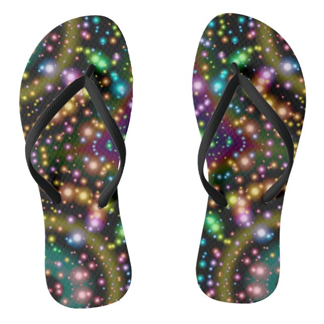 Abstraktes Sonnensystem Flip Flops (Fußbett)