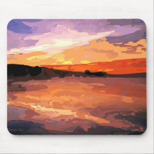 Abstraktes Sonnenunterganghimmel-Pop mousepad