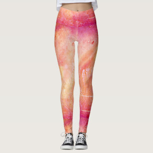 Abstraktes Sonnenuntergangsmuster Leggings