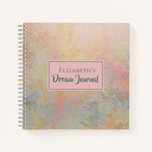 Abstraktes Spatter Pattern Dream Journal Notizbuch