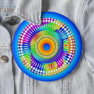 Abstraktes Spinnrad Button