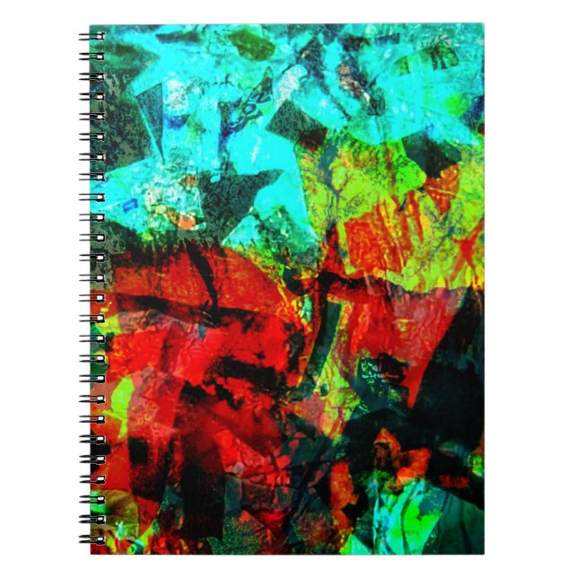Abstraktes Spiral-Foto-Notebook in ruhigem Blau Notizblock (Vorderseite)