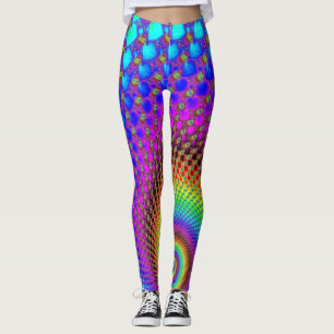 Abstraktes Spiral-Fraktal - neonfarbig Leggings