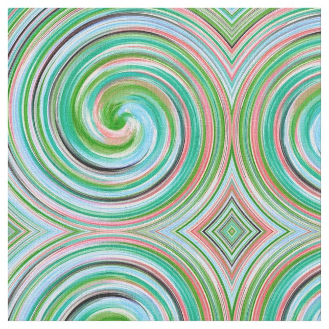 Abstraktes Spiraldrehmuster Stoff (Nahaufnahme)