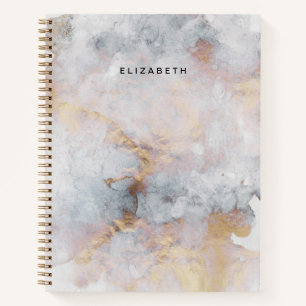 Abstraktes SpiralNotebook mit Wasserfarbe Notizbuch