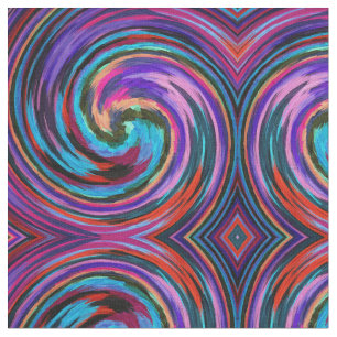 Abstraktes Spiralwirbelmuster #109 Stoff