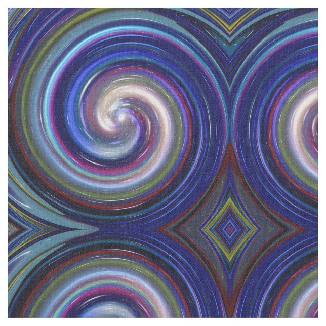 Abstraktes Spiralwirbelmuster #25 Stoff (Nahaufnahme)