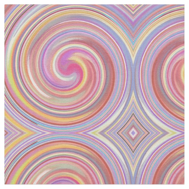 Abstraktes Spiralwirbelmuster #8 Stoff (Nahaufnahme)