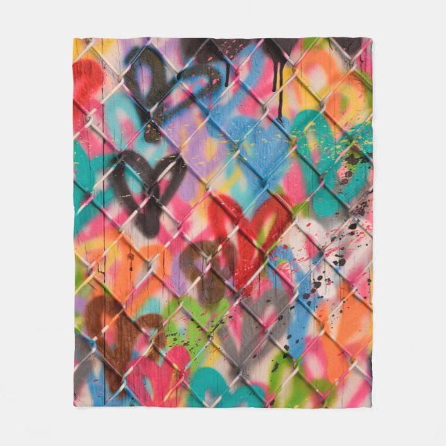 Abstraktes Spray Paint Texture Background Art, Str Fleecedecke (Vorderseite)